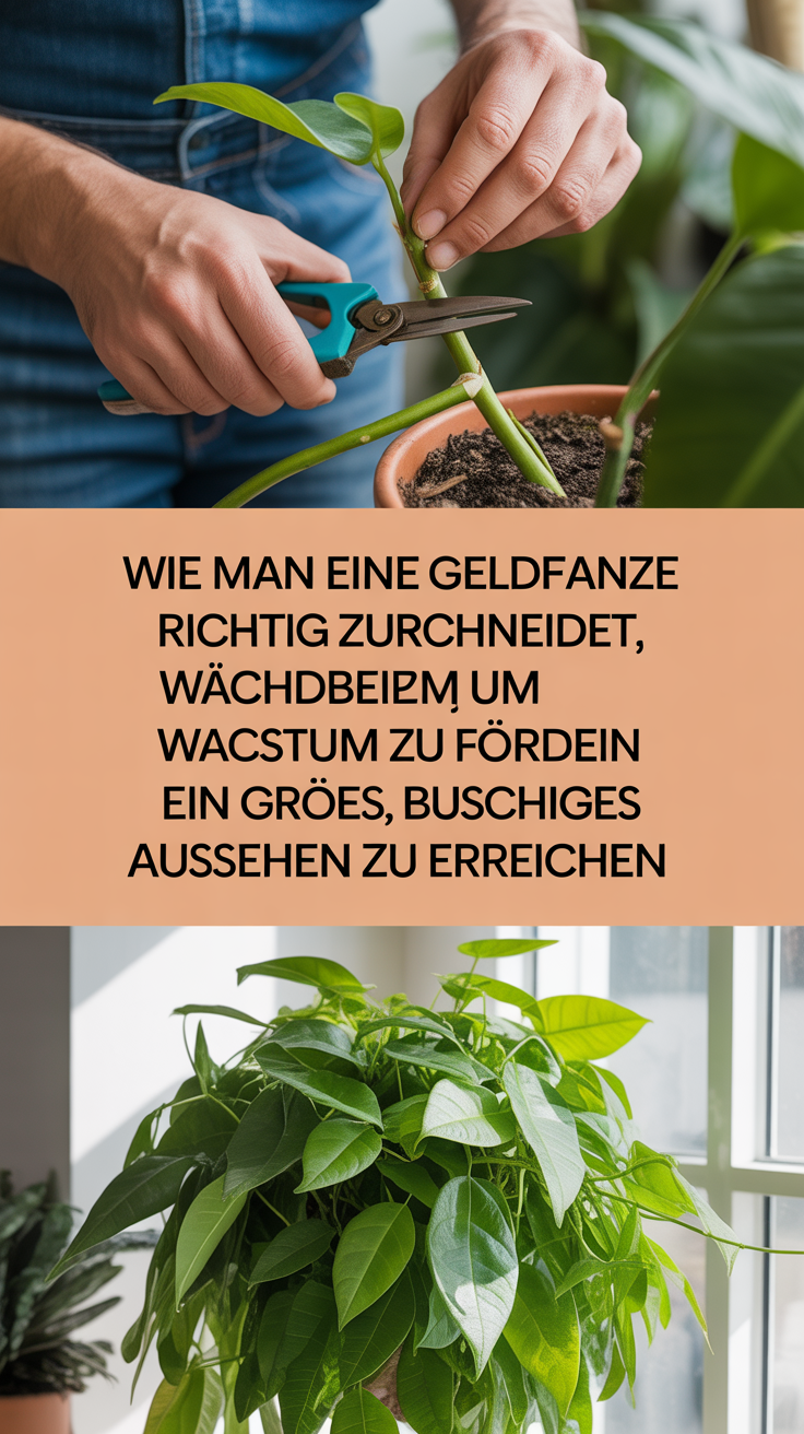 Wie man eine Geldpflanze richtig zurückschneidet, um Wachstum zu fördern und ein großes, buschiges Aussehen zu erreichen