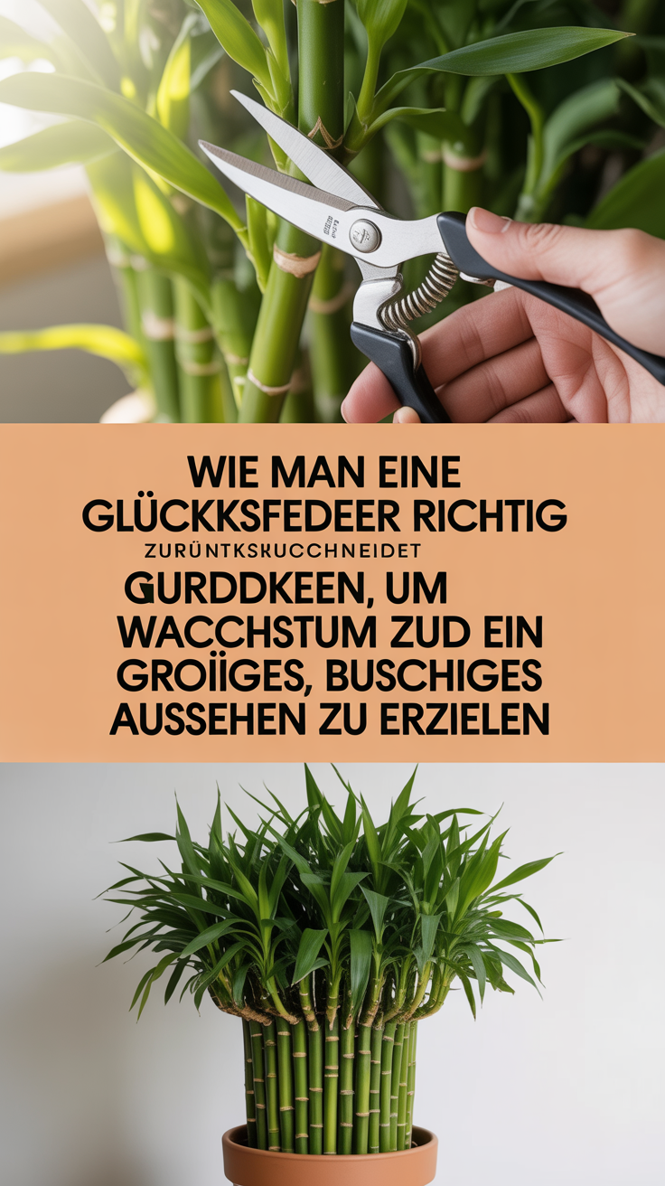 Wie man eine Glücksfeder richtig zurückschneidet, um Wachstum zu fördern und ein großes, buschiges Aussehen zu erzielen