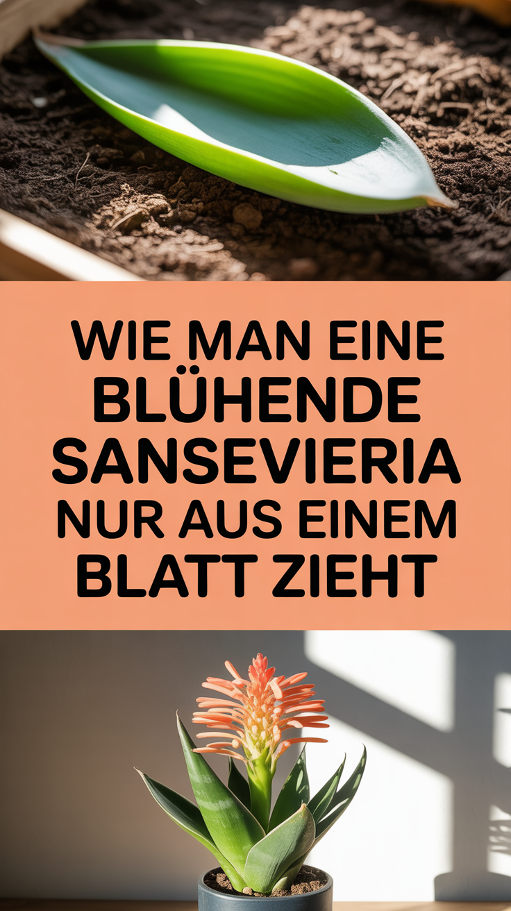 Wie man eine blühende Sansevieria nur aus einem Blatt zieht