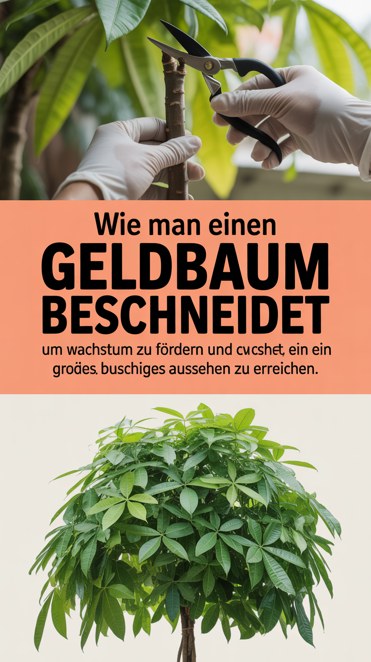 Wie man einen Geldbaum richtig beschneidet, um Wachstum zu fördern und ein großes, buschiges Aussehen zu erreichen