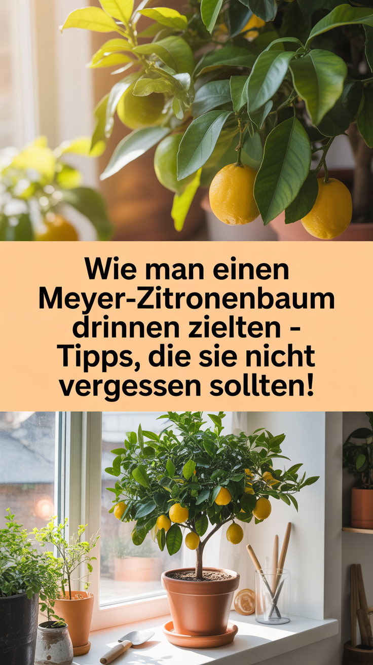 Wie man einen Meyer-Zitronenbaum drinnen zieht – Tipps, die Sie nicht vergessen sollten!