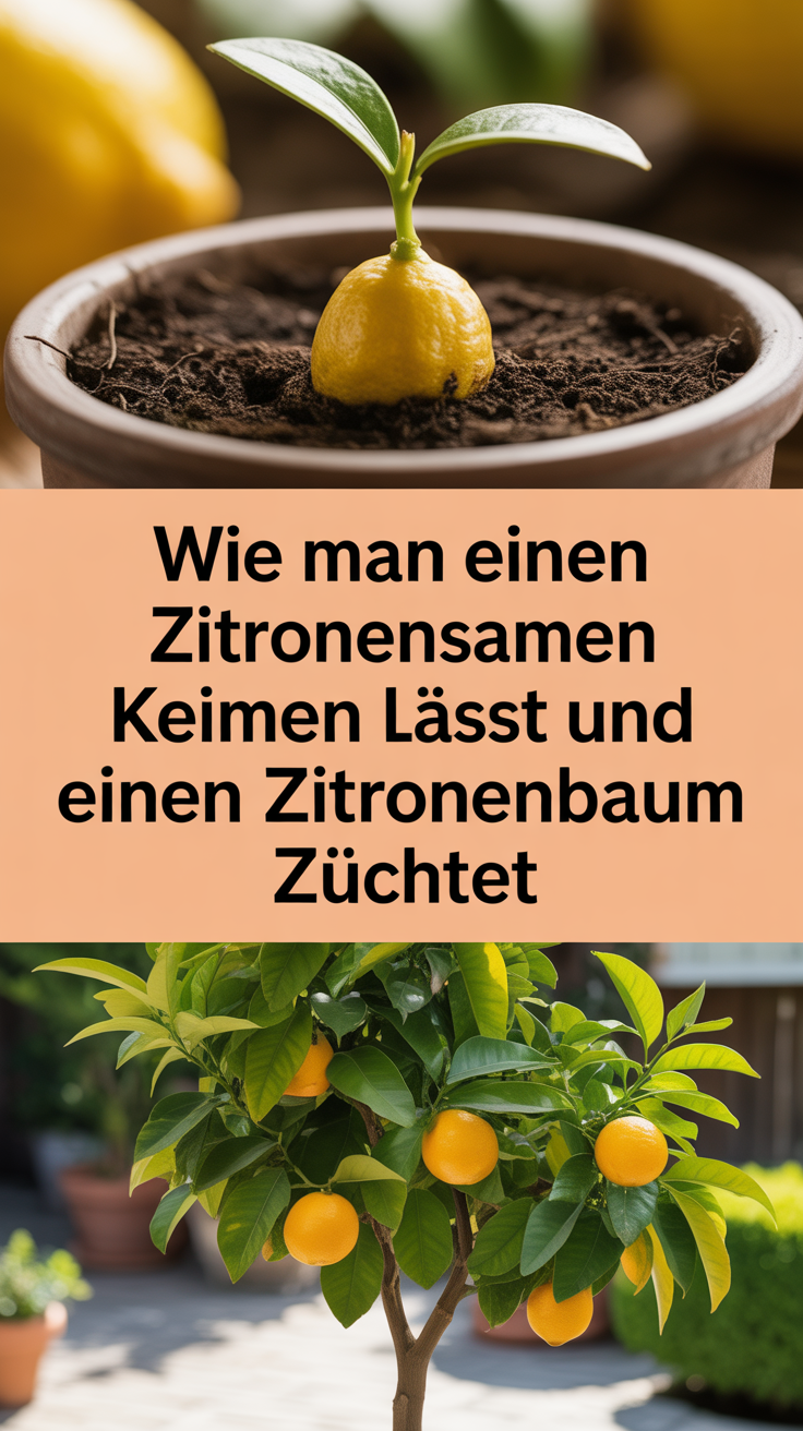 Wie man einen Zitronensamen keimen lässt und einen Zitronenbaum züchtet