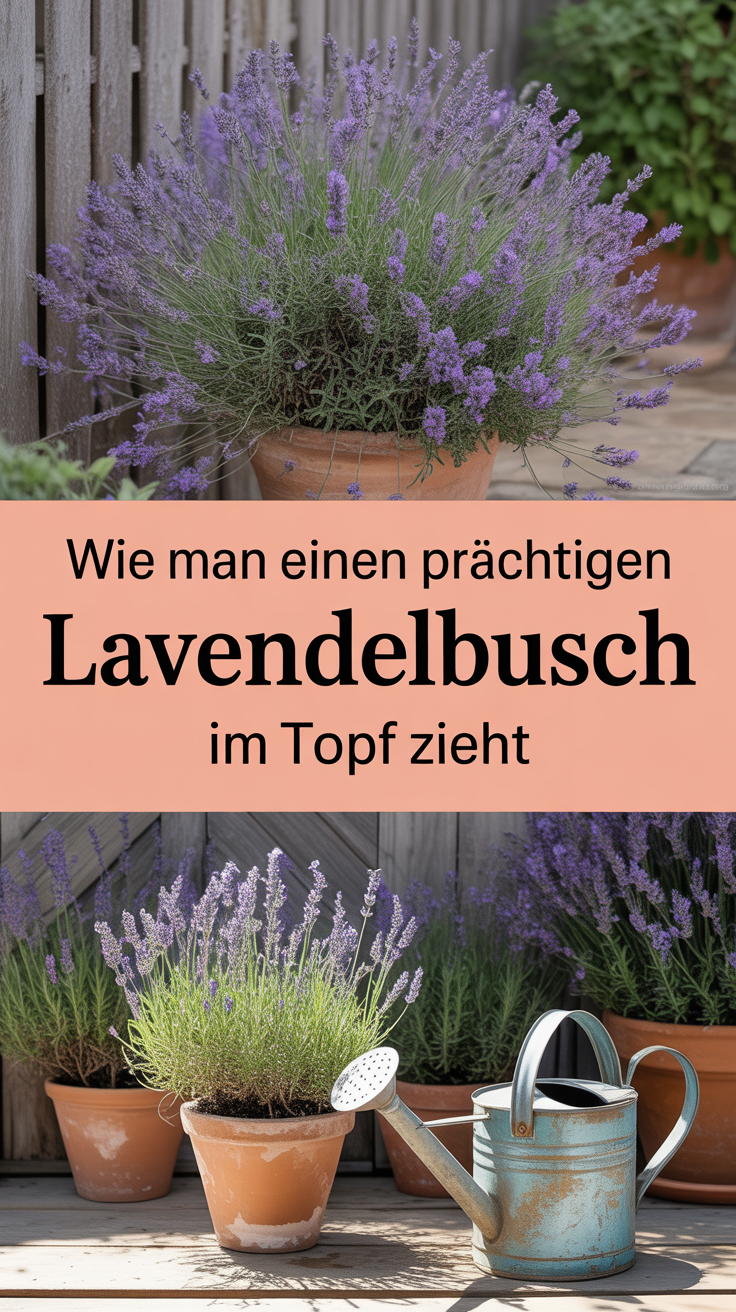 Wie man einen prächtigen Lavendelbusch im Topf zieht