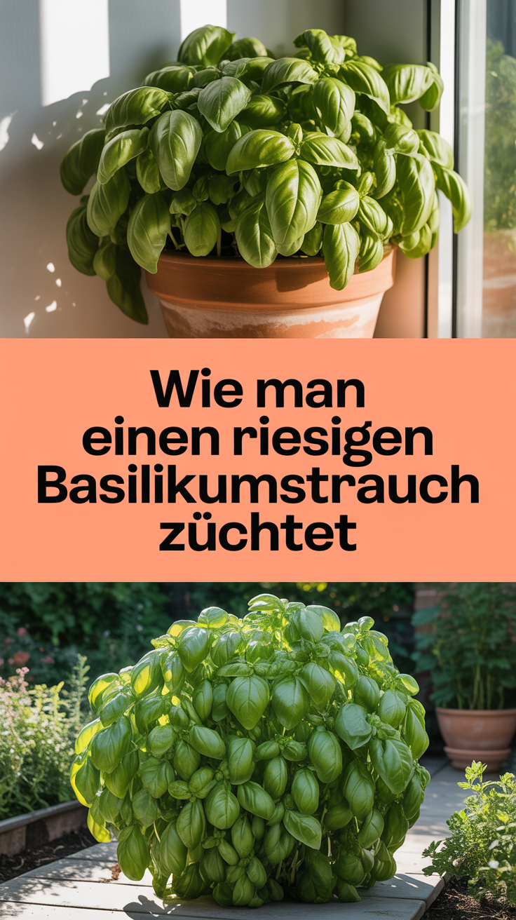Wie man einen riesigen Basilikumstrauch züchtet