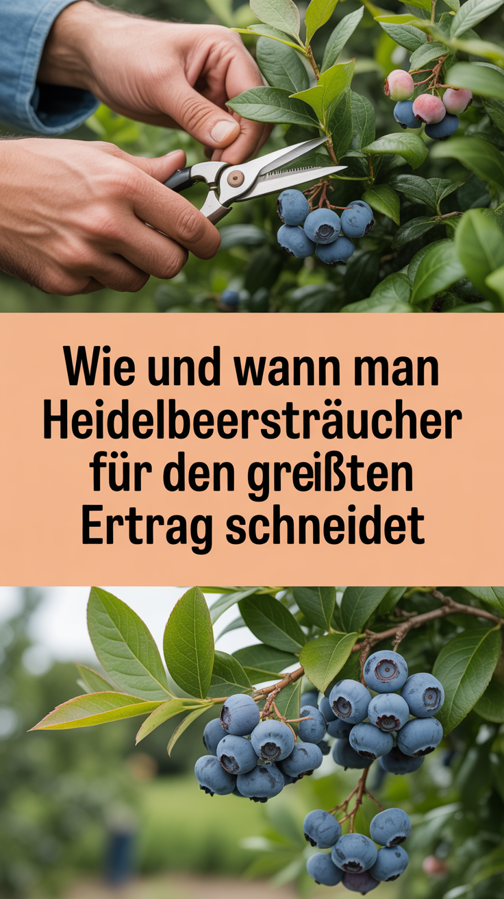 Wie und wann man Heidelbeersträucher für den größten Ertrag schneidet
