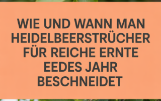 Wie und wann man Heidelbeersträucher für reiche Ernte jedes Jahr beschneidet