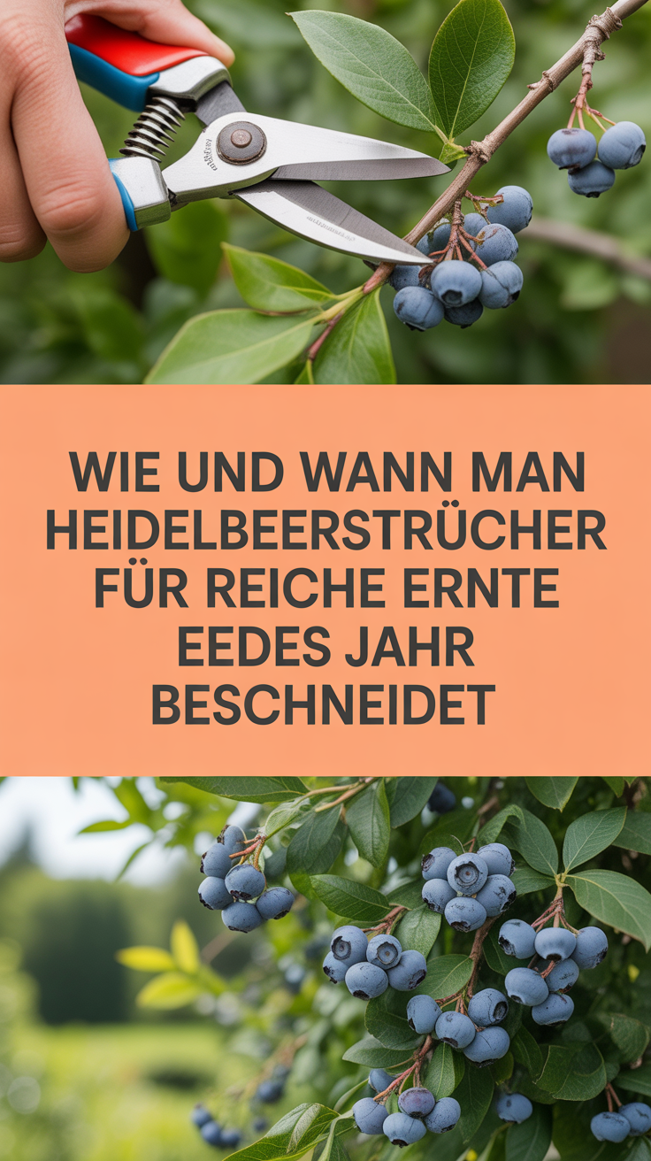 Wie und wann man Heidelbeersträucher für reiche Ernte jedes Jahr beschneidet
