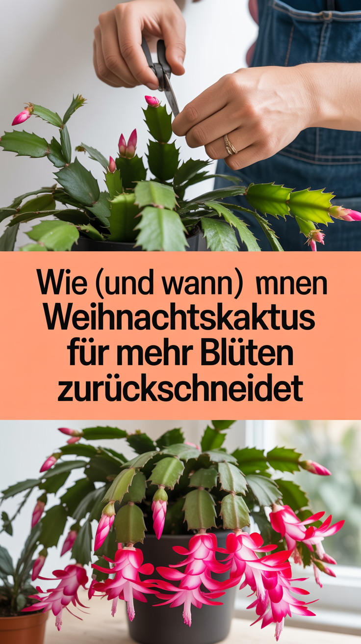 Wie (und wann) man einen Weihnachtskaktus für mehr Blüten zurückschneidet