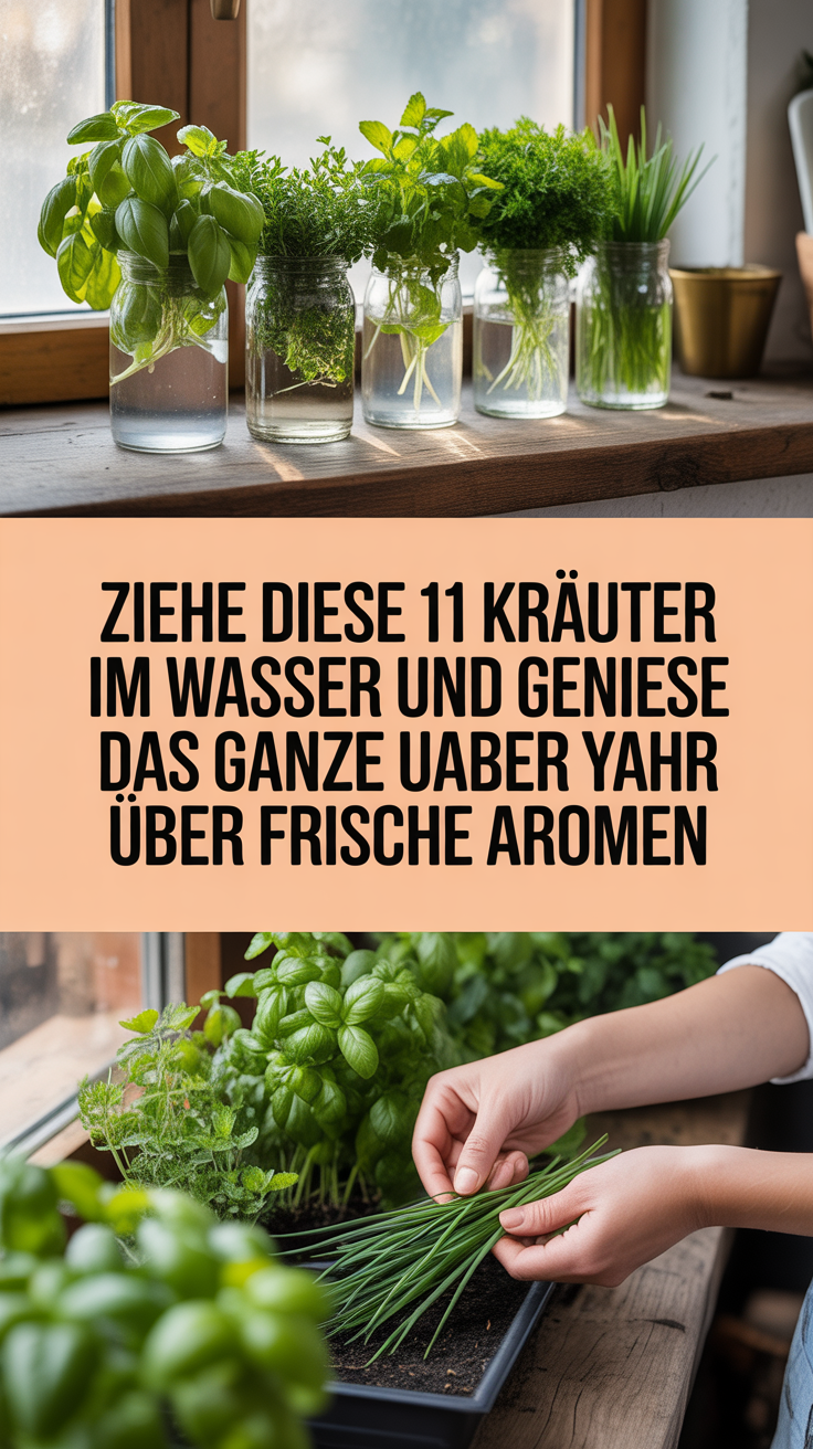 Ziehe diese 11 Kräuter im Wasser und genieße das ganze Jahr über frische Aromen