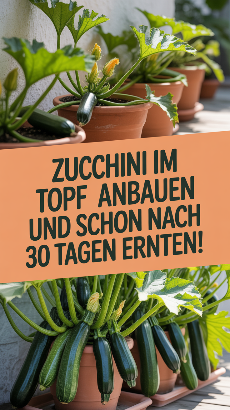 Zucchini im Topf anbauen und schon nach 30 Tagen ernten!