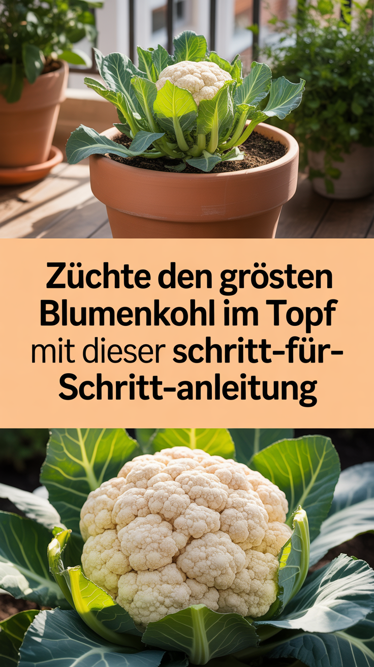 Züchte den größten Blumenkohl im Topf mit dieser Schritt-für-Schritt-Anleitung