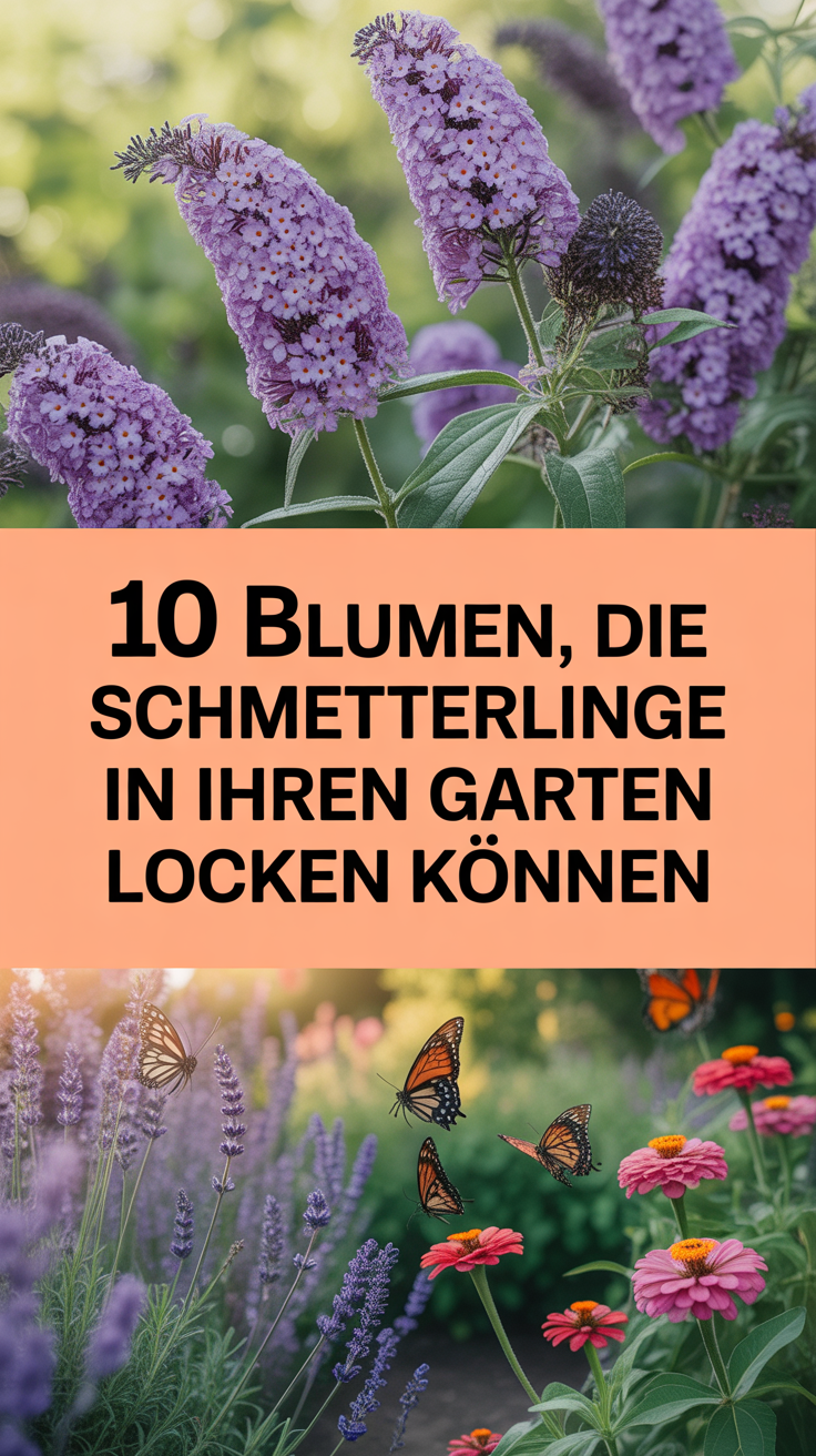 10 Blumen, die Schmetterlinge in Ihren Garten locken können