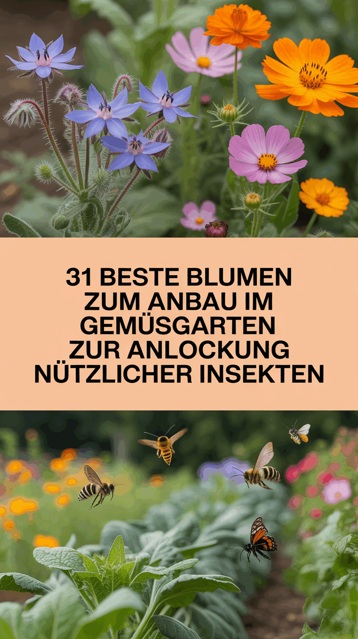 31 Beste Blumen zum Anbau im Gemüsegarten zur Anlockung nützlicher Insekten