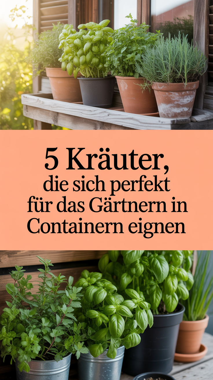5 Kräuter, die sich perfekt für das Gärtnern in Containern eignen