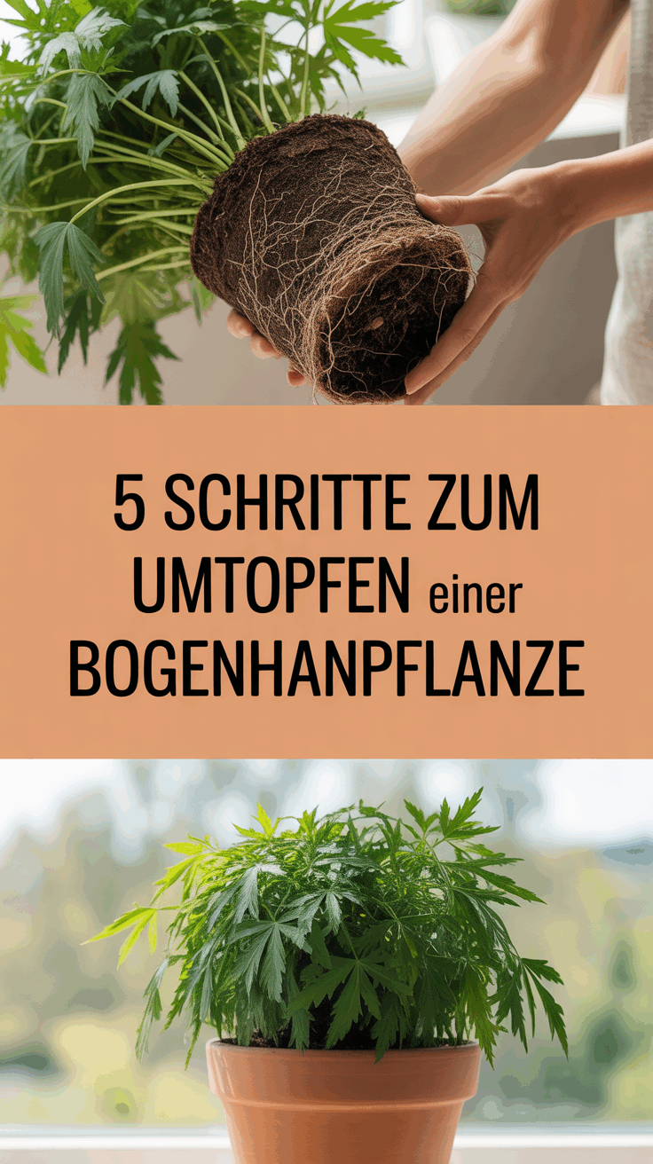 5 Schritte zum Umtopfen einer Bogenhanfpflanze