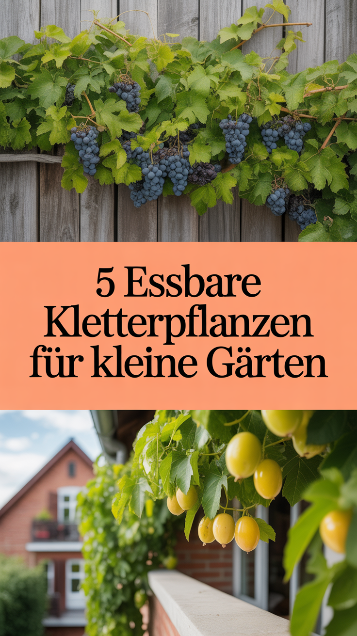5 essbare Kletterpflanzen für kleine Gärten