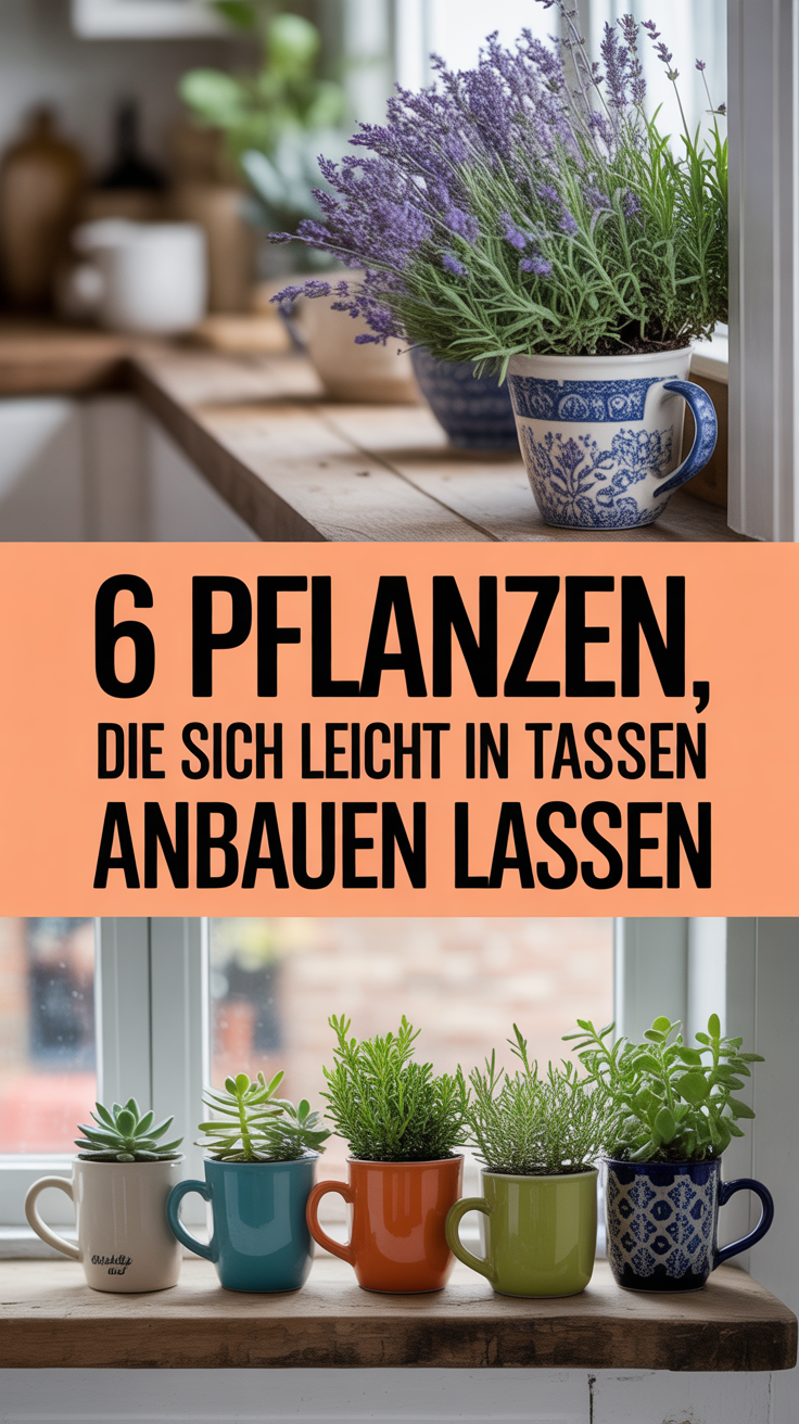 6 Pflanzen, die sich leicht in Tassen anbauen lassen