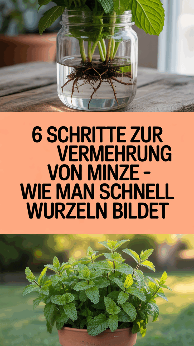 6 Schritte zur Vermehrung von Minze – Wie man schnell Wurzeln bildet