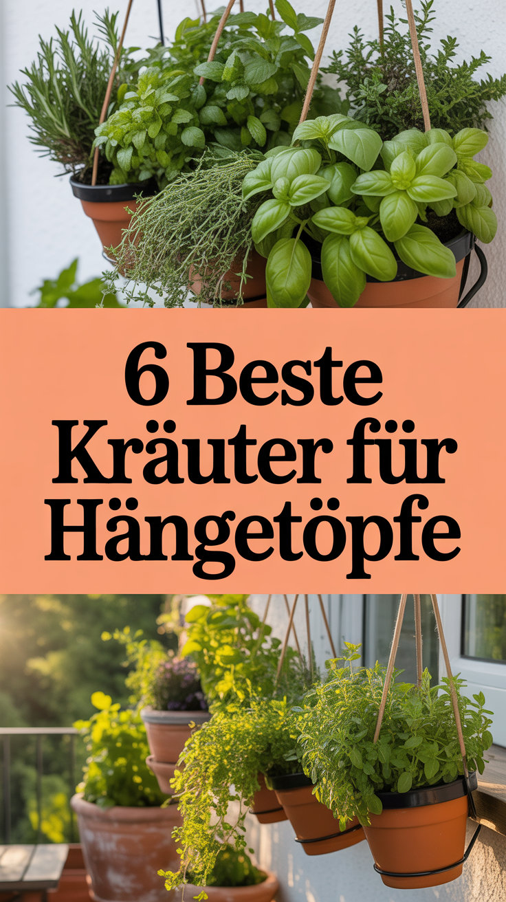 6 beste Kräuter für Hängetöpfe