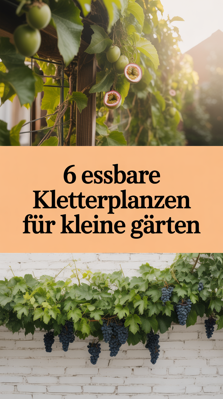 6 essbare Kletterpflanzen für kleine Gärten