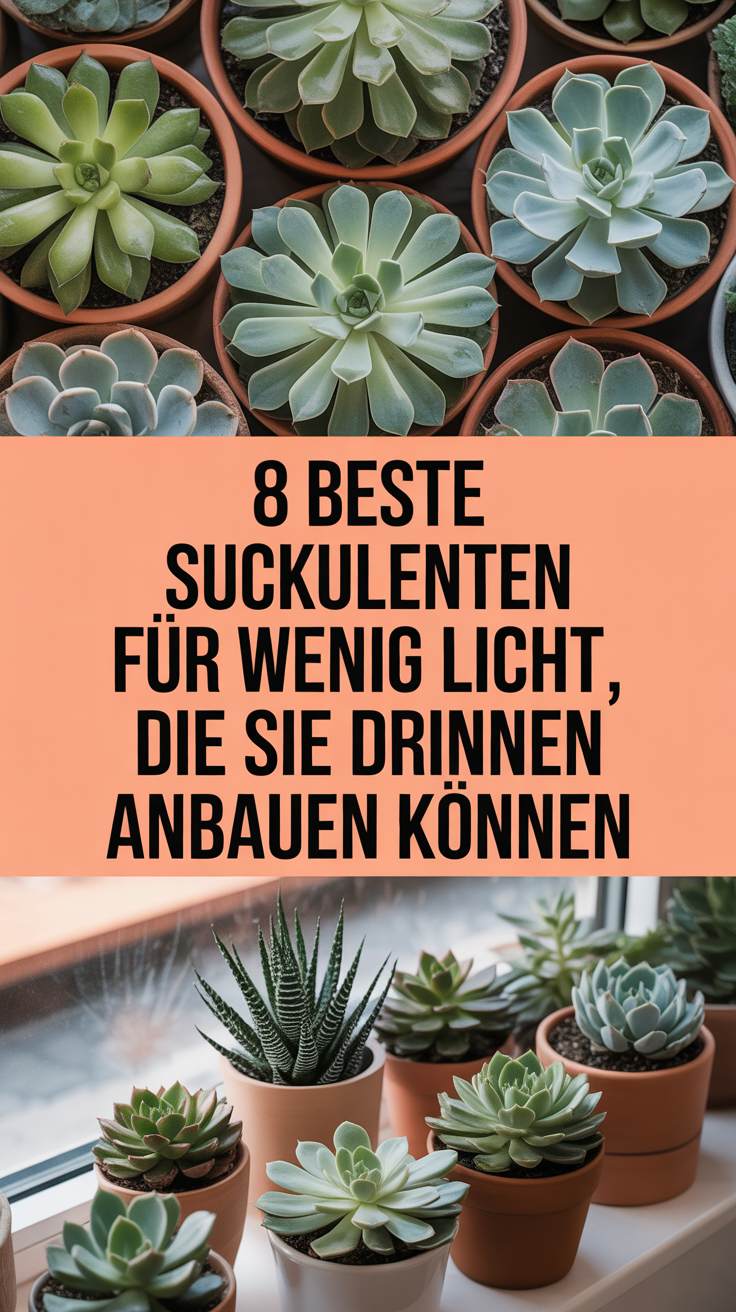 8 beste Sukkulenten für wenig Licht, die Sie drinnen anbauen können