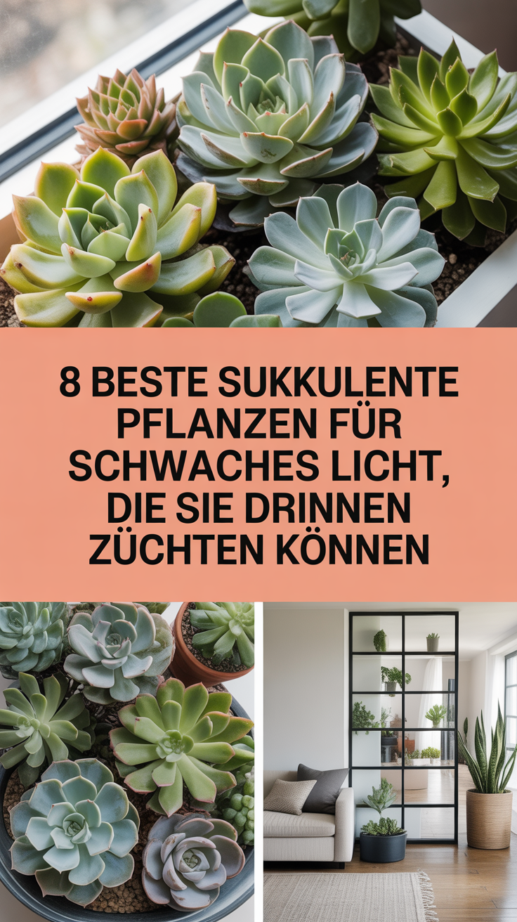 8 beste sukkulente Pflanzen für schwaches Licht, die Sie drinnen züchten können