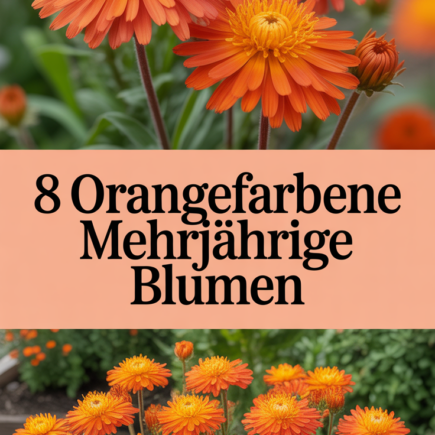 8 orangefarbene mehrjährige Blumen