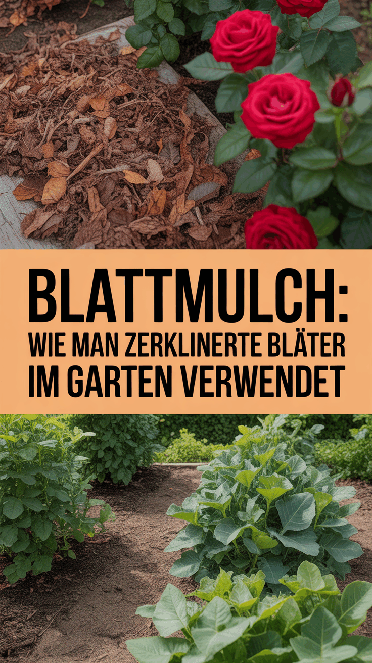 Blattmulch: Wie man zerkleinerte Blätter im Garten verwendet