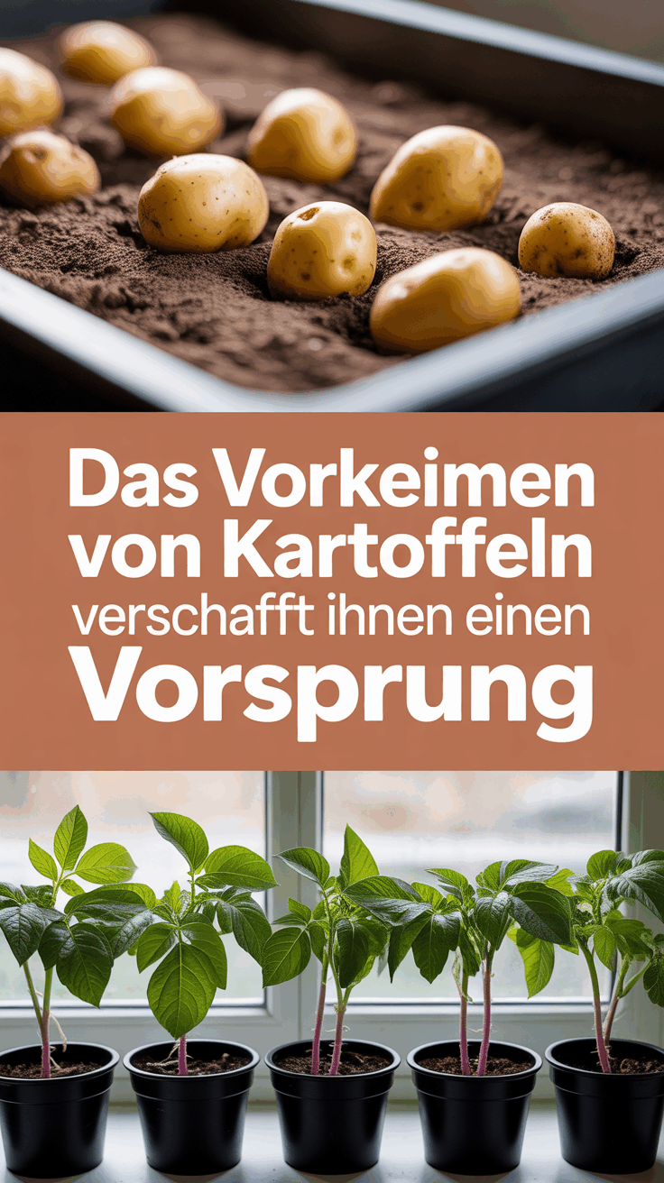 Das Vorkeimen von Kartoffeln verschafft ihnen einen Vorsprung