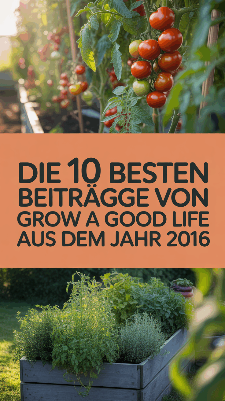 Die 10 besten Beiträge von Grow a Good Life aus dem Jahr 2016