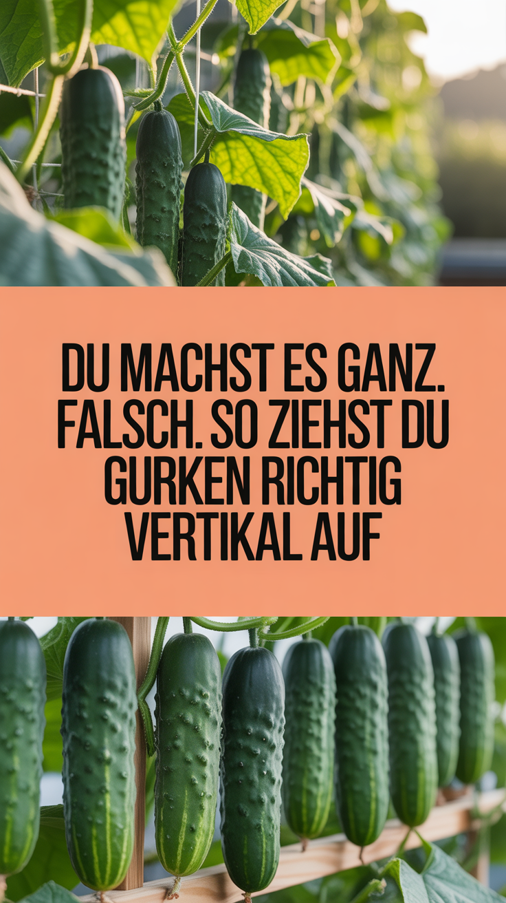 Du machst es ganz falsch. So ziehst du Gurken richtig vertikal auf