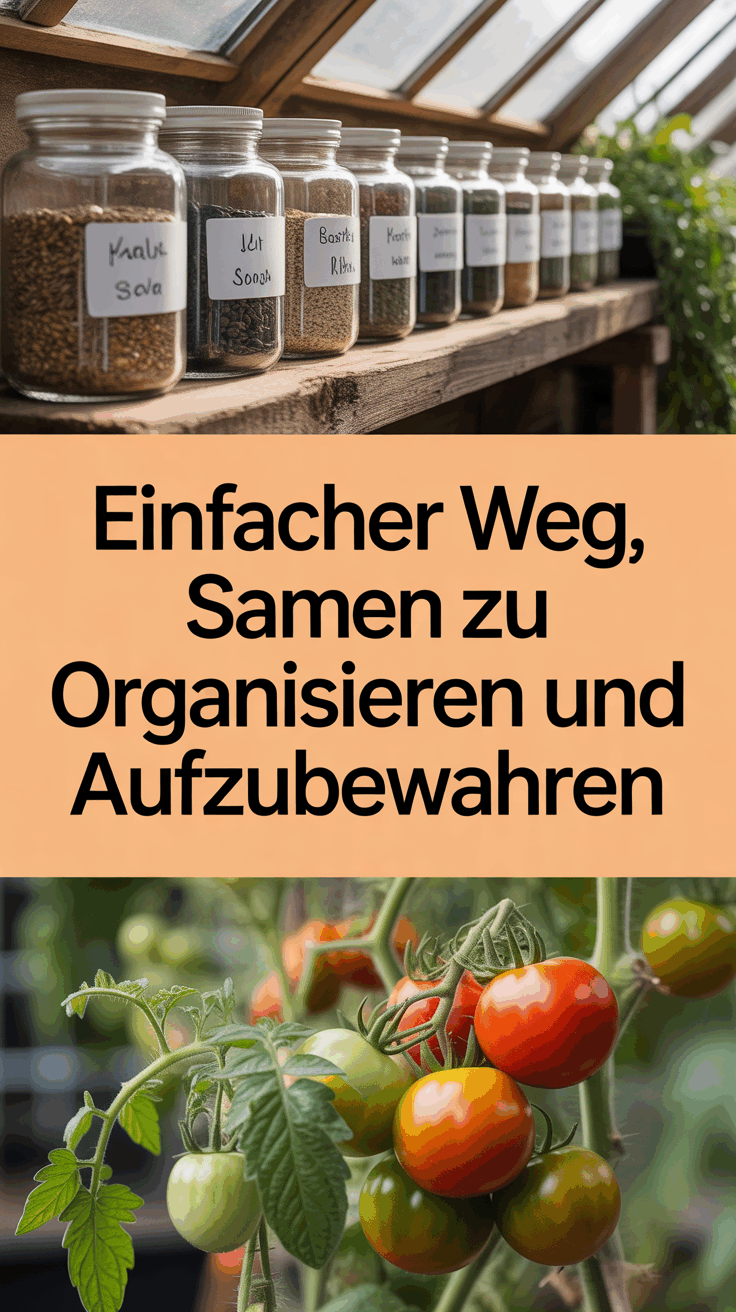 Einfacher Weg, Samen zu organisieren und aufzubewahren