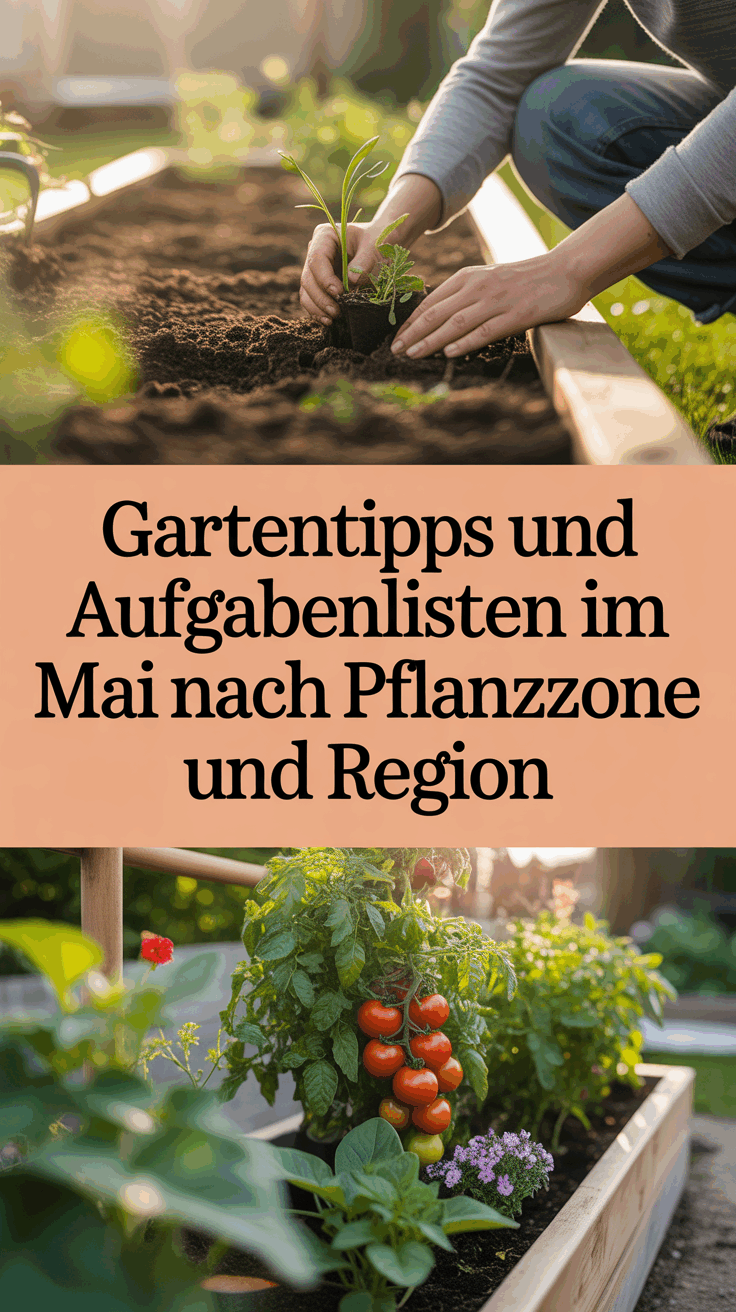 Gartentipps und Aufgabenlisten im Mai nach Pflanzzone und Region