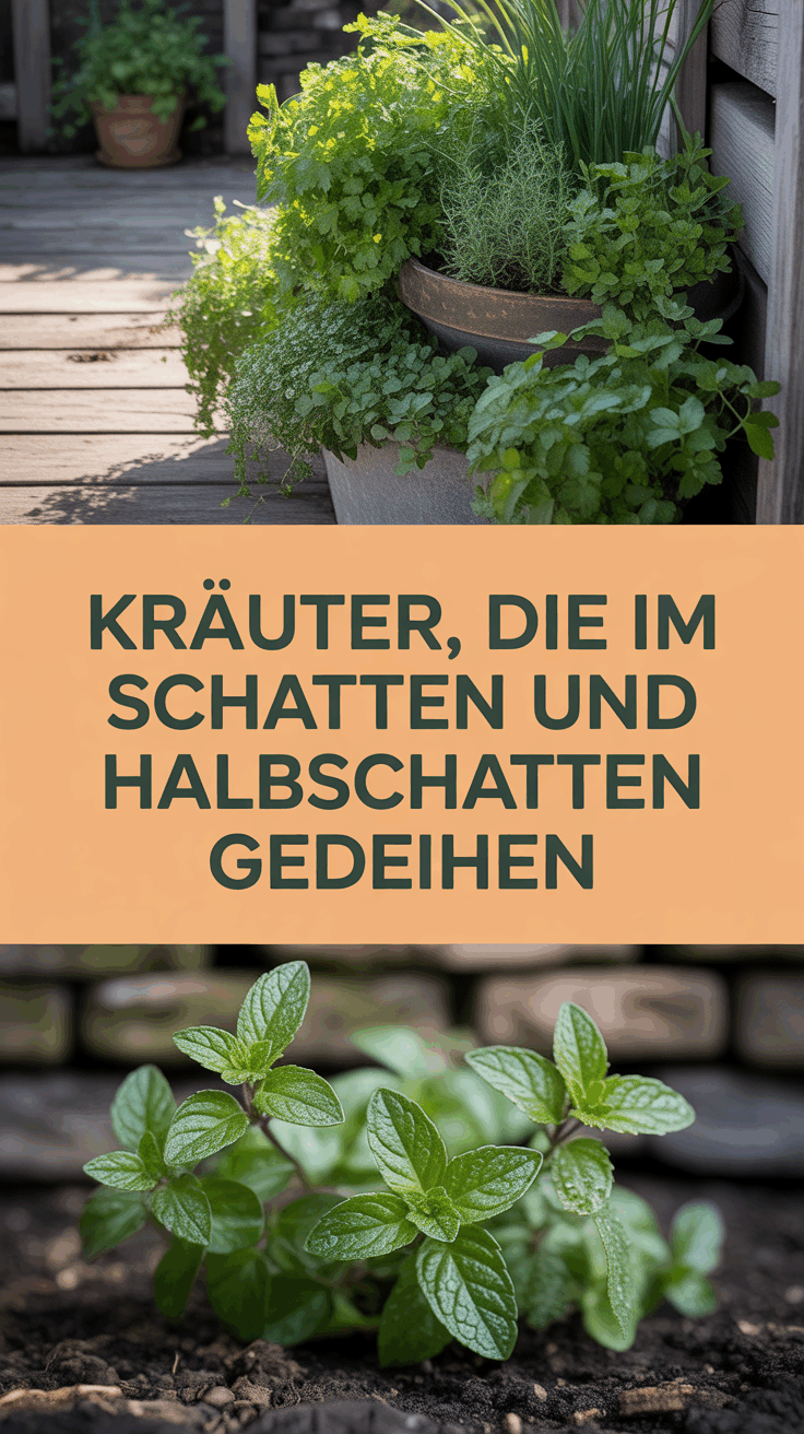 Kräuter, die im Schatten und Halbschatten gedeihen