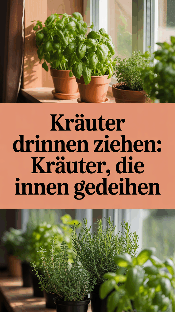 Kräuter drinnen ziehen: Kräuter, die innen gedeihen