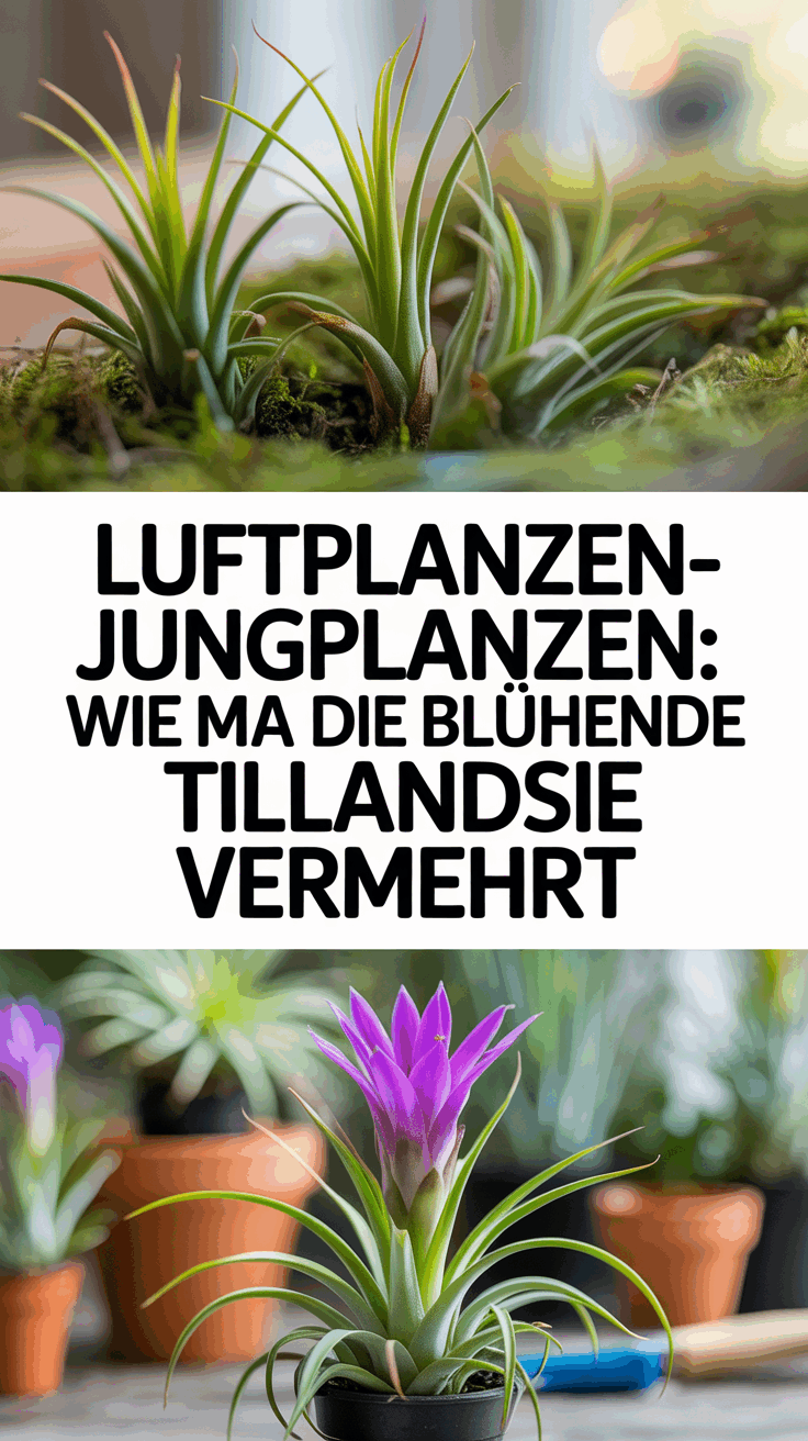 Luftpflanzen-Jungpflanzen: Wie man die blühende Tillandsie vermehrt