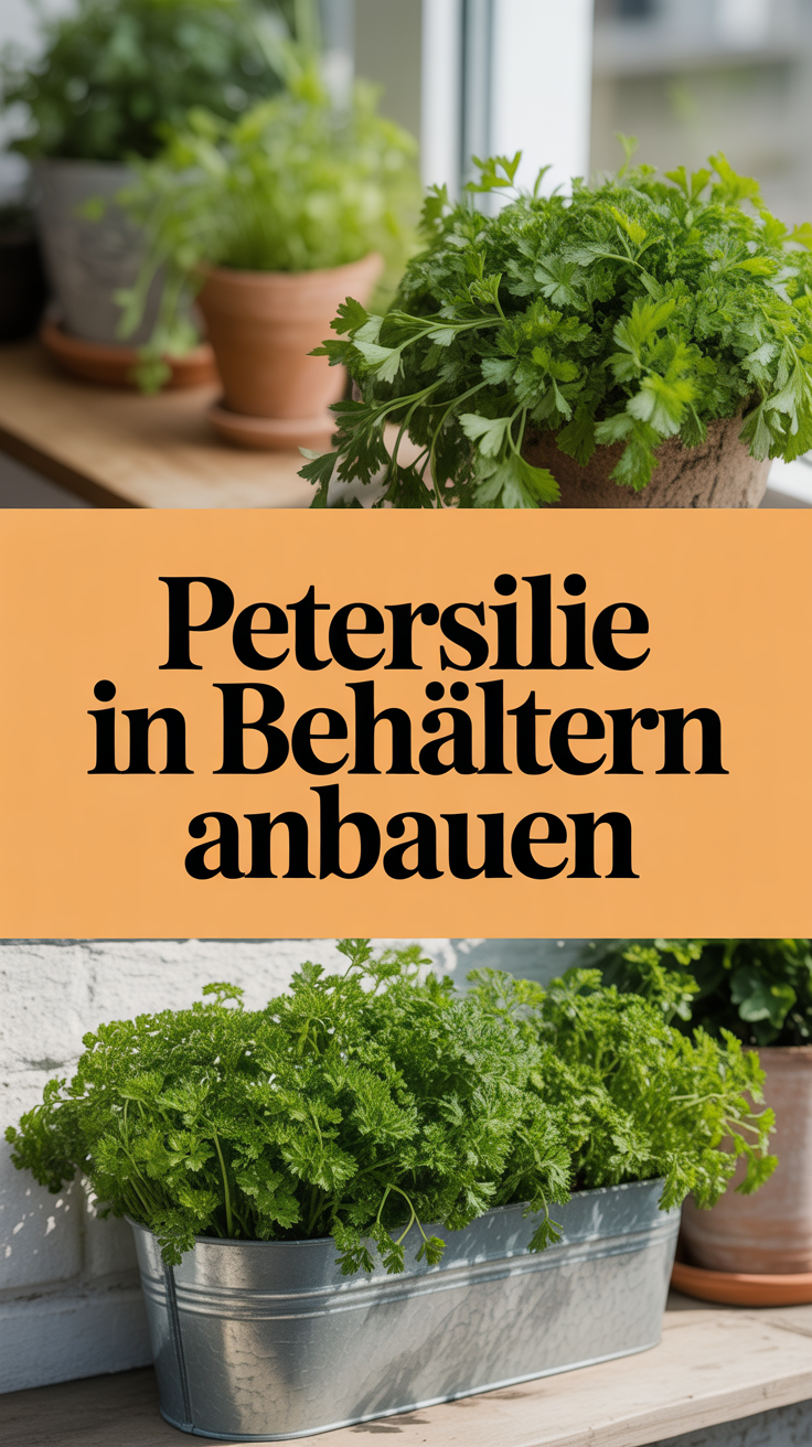 Petersilie in Behältern anbauen