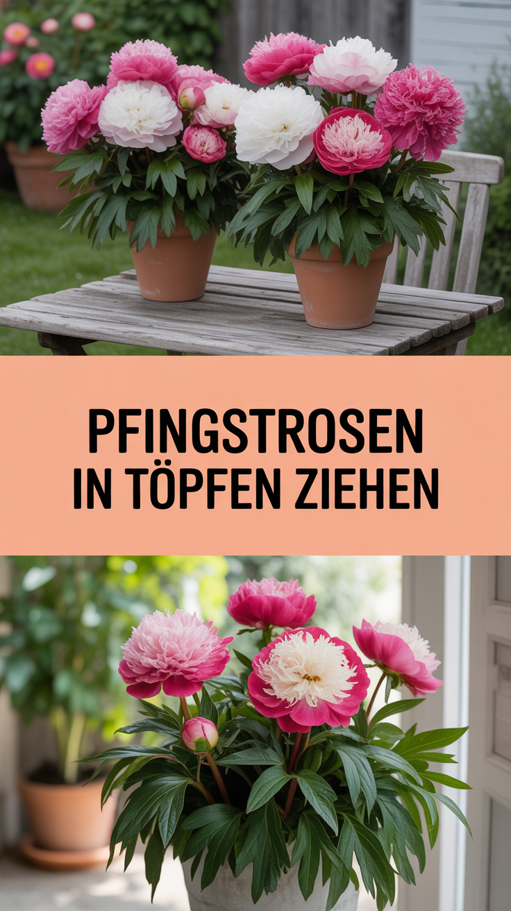 Pfingstrosen in Töpfen ziehen