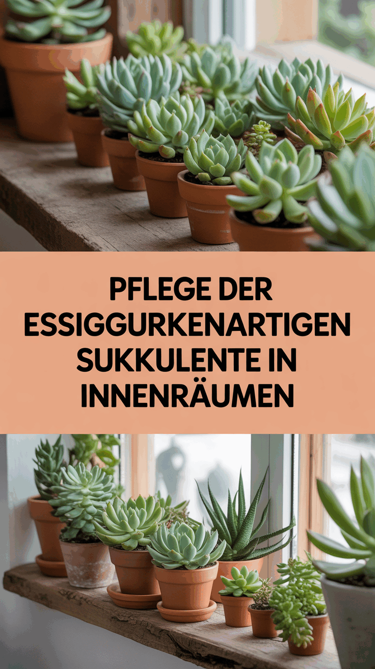 Pflege der essiggurkenartigen Sukkulente in Innenräumen