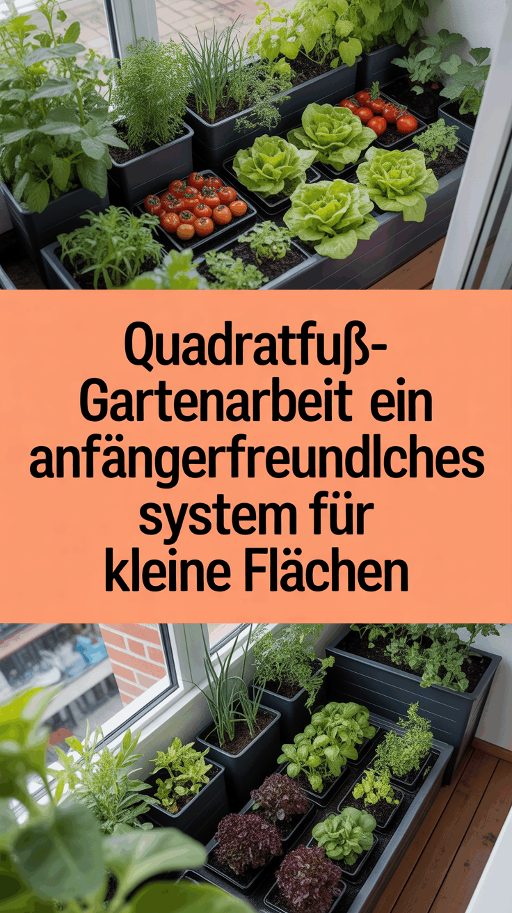 Quadratfuß-Gartenarbeit: Ein anfängerfreundliches System für kleine Flächen