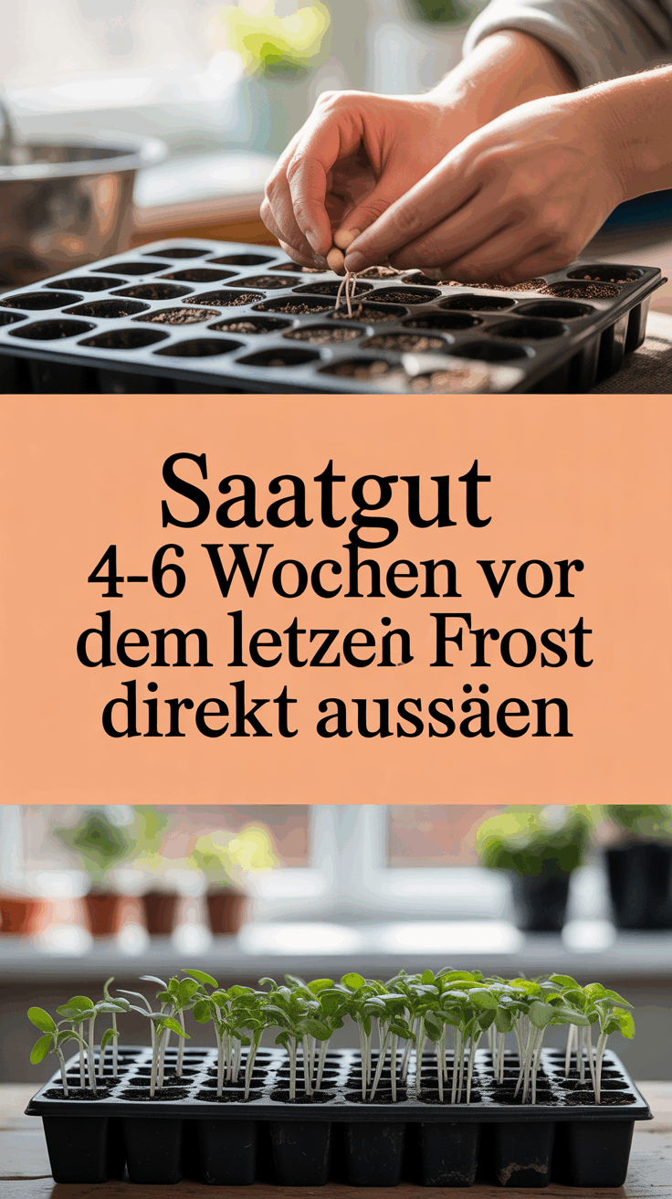 Saatgut 4-6 Wochen vor dem letzten Frost direkt aussäen