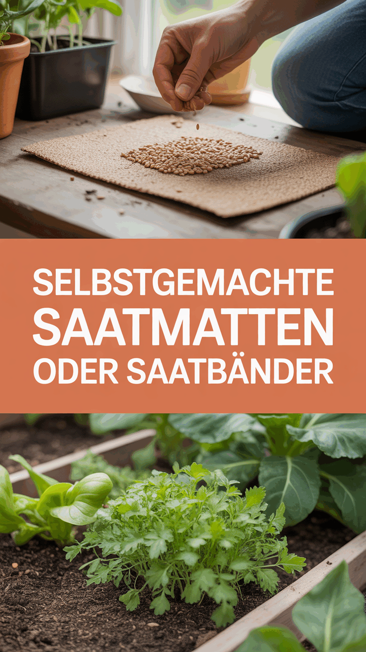 Selbstgemachte Saatmatten oder Saatbänder