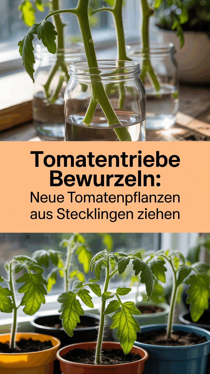 Tomatentriebe bewurzeln: Neue Tomatenpflanzen aus Stecklingen ziehen
