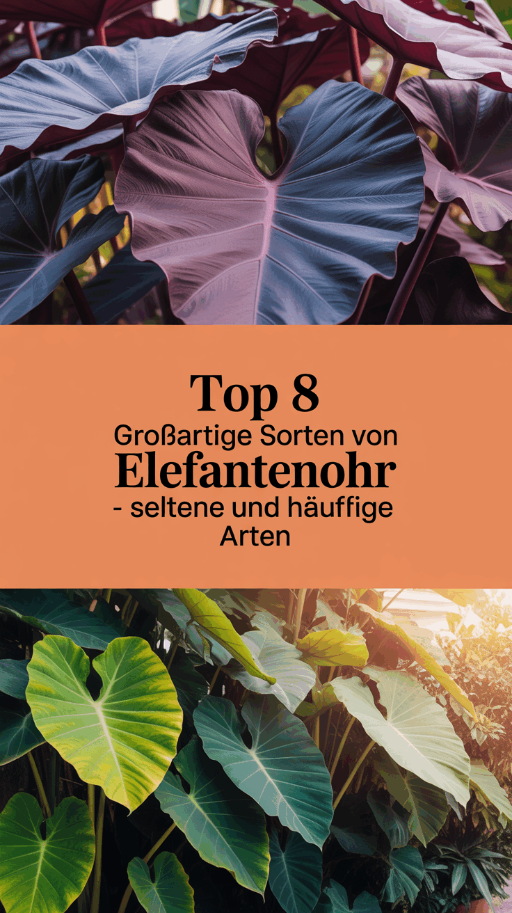 Top 8 Großartige Sorten von Elefantenohr – Seltene und Häufige Arten