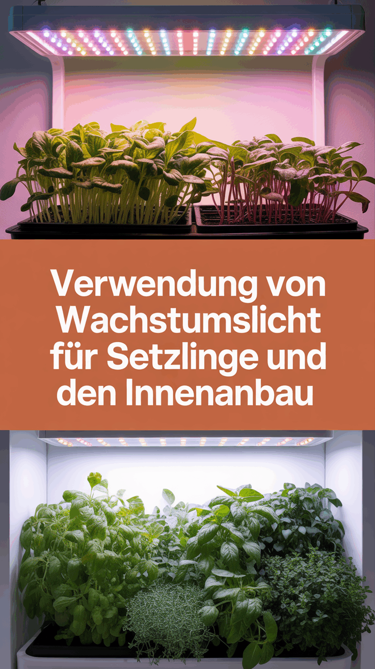 Verwendung von Wachstumslicht für Setzlinge und den Innenanbau
