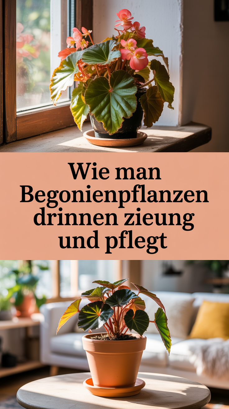 Wie man Begonienpflanzen drinnen zieht und pflegt