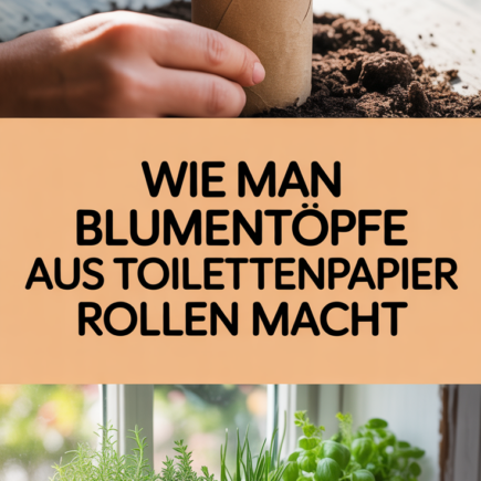 Wie man Blumentöpfe aus Toilettenpapierrollen macht