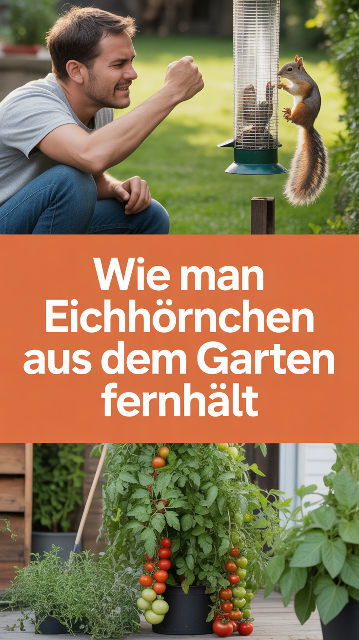 Wie man Eichhörnchen aus dem Garten fernhält