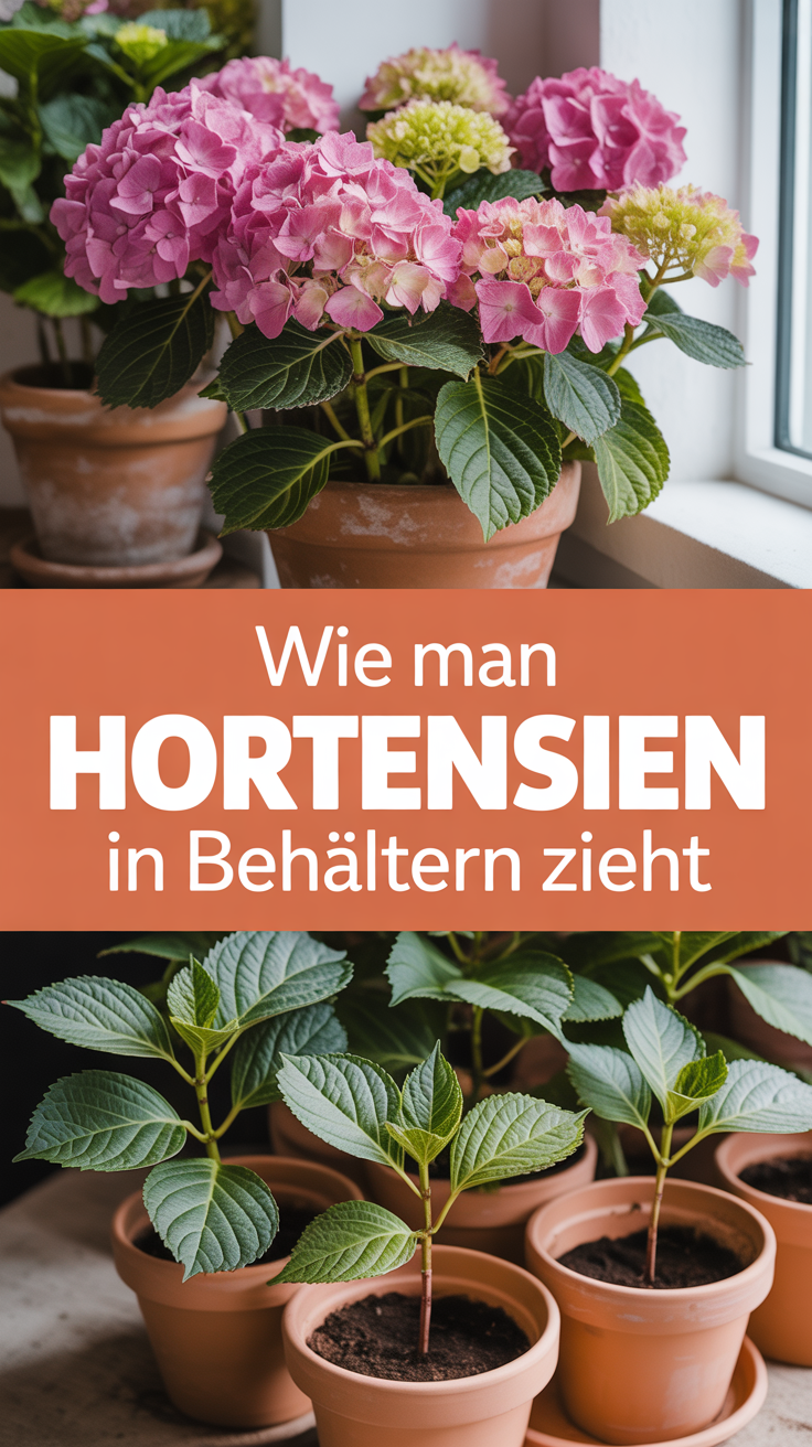 Wie man Hortensien in Behältern zieht