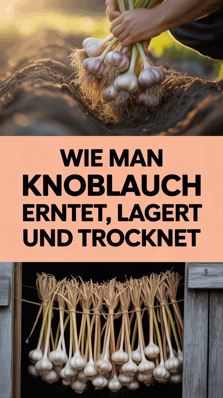Wie man Knoblauch erntet, lagert und trocknet